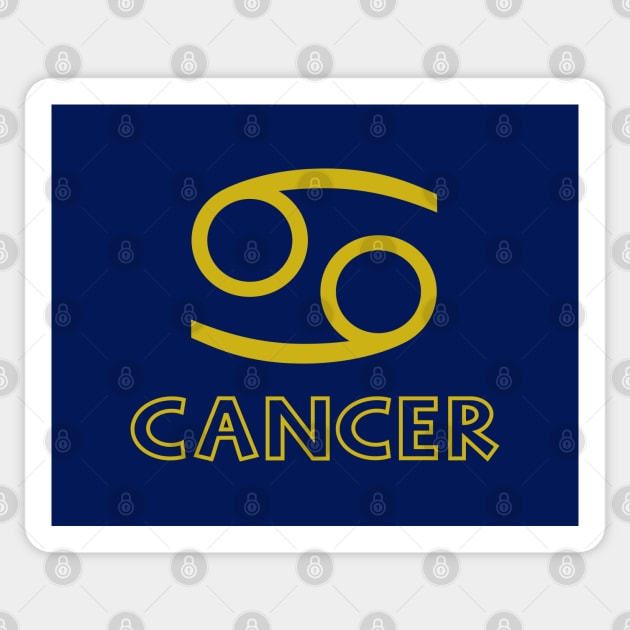 Astrology Cancer Sign Symbol Gold Sticker by NataliePaskell